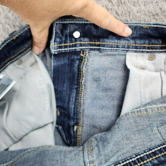 Reclaim Jeans Womens 32 Petite Medium Wash Stretch Mid Rise Regular Bootcut - Picture 11 of 15